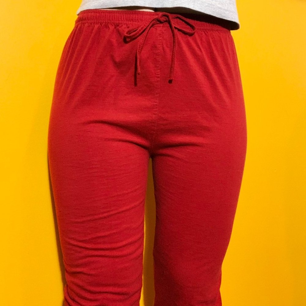 Lounge Pant Jogger Leggings in Red